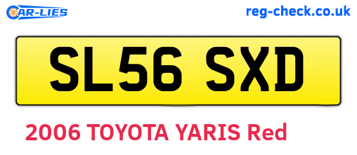 SL56SXD are the vehicle registration plates.