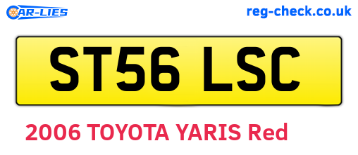 ST56LSC are the vehicle registration plates.