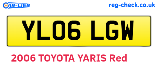 YL06LGW are the vehicle registration plates.