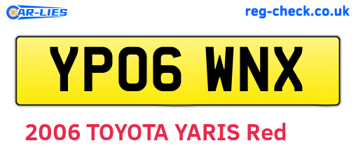 YP06WNX are the vehicle registration plates.
