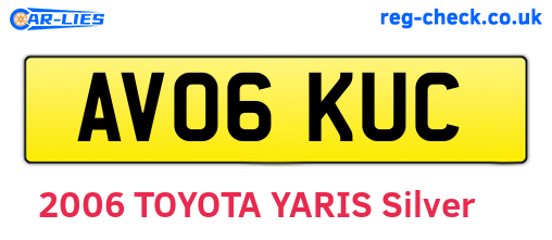 AV06KUC are the vehicle registration plates.