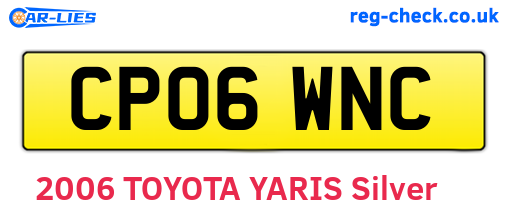 CP06WNC are the vehicle registration plates.