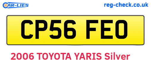 CP56FEO are the vehicle registration plates.