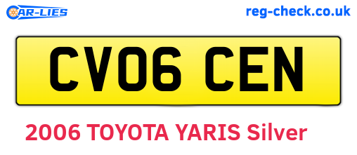 CV06CEN are the vehicle registration plates.