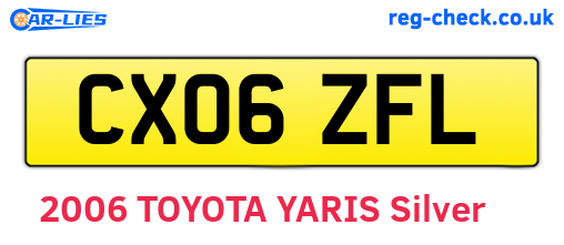 CX06ZFL are the vehicle registration plates.
