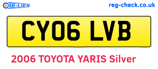 CY06LVB are the vehicle registration plates.