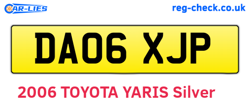 DA06XJP are the vehicle registration plates.