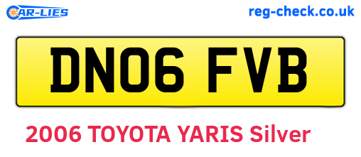 DN06FVB are the vehicle registration plates.