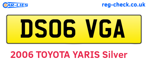 DS06VGA are the vehicle registration plates.