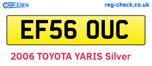 EF56OUC are the vehicle registration plates.