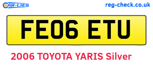 FE06ETU are the vehicle registration plates.