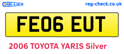 FE06EUT are the vehicle registration plates.