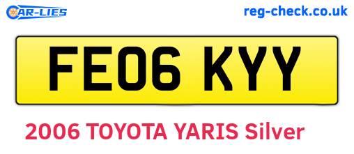 FE06KYY are the vehicle registration plates.