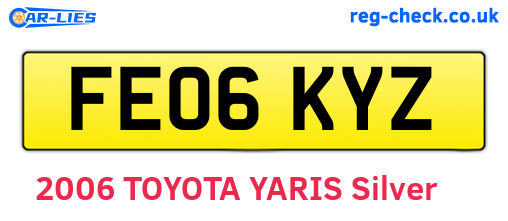 FE06KYZ are the vehicle registration plates.