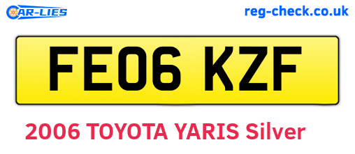 FE06KZF are the vehicle registration plates.