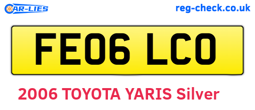 FE06LCO are the vehicle registration plates.