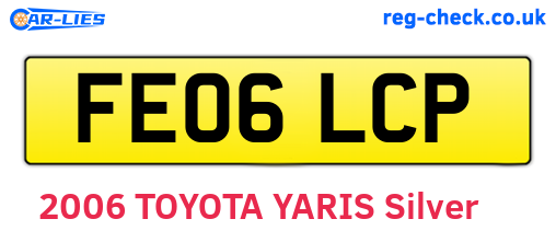FE06LCP are the vehicle registration plates.