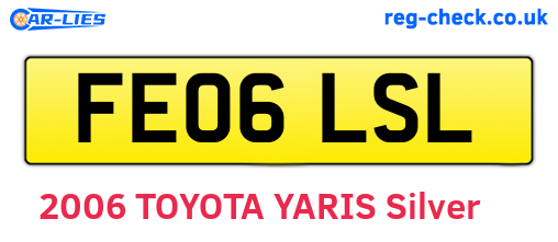 FE06LSL are the vehicle registration plates.