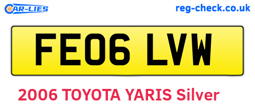 FE06LVW are the vehicle registration plates.
