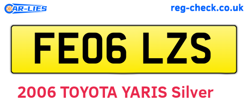 FE06LZS are the vehicle registration plates.