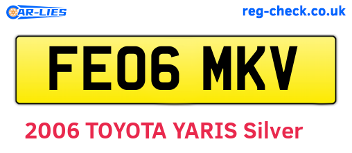 FE06MKV are the vehicle registration plates.