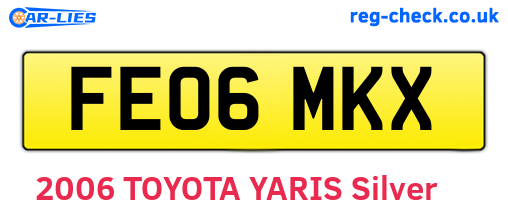 FE06MKX are the vehicle registration plates.