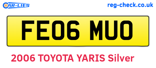 FE06MUO are the vehicle registration plates.