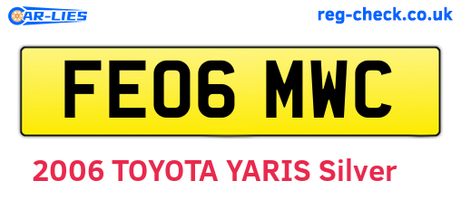 FE06MWC are the vehicle registration plates.