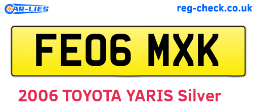 FE06MXK are the vehicle registration plates.