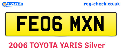 FE06MXN are the vehicle registration plates.