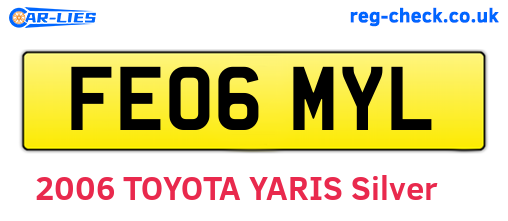 FE06MYL are the vehicle registration plates.