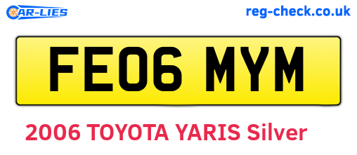 FE06MYM are the vehicle registration plates.