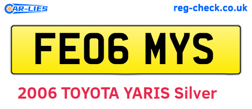 FE06MYS are the vehicle registration plates.