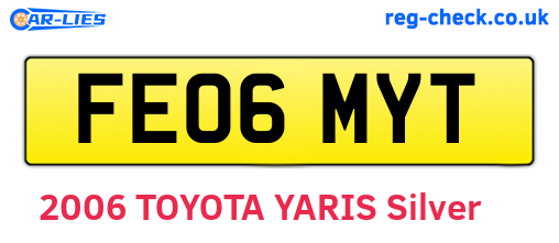 FE06MYT are the vehicle registration plates.
