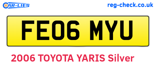 FE06MYU are the vehicle registration plates.