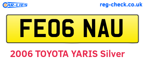FE06NAU are the vehicle registration plates.