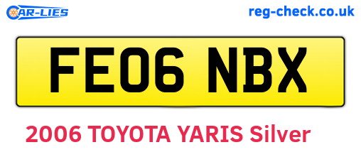 FE06NBX are the vehicle registration plates.