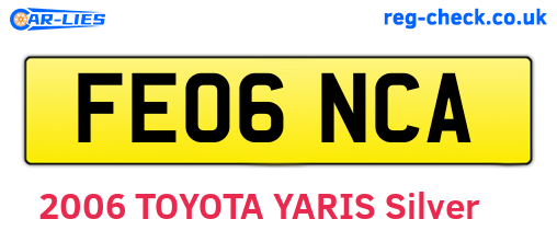 FE06NCA are the vehicle registration plates.