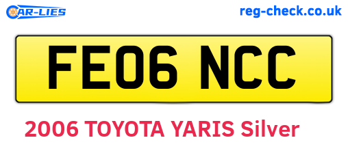FE06NCC are the vehicle registration plates.
