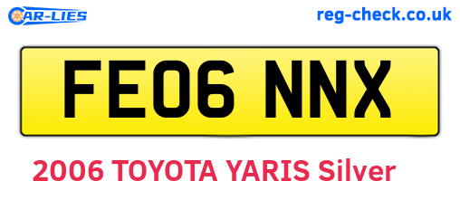 FE06NNX are the vehicle registration plates.