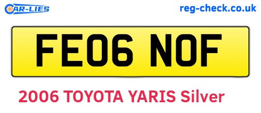FE06NOF are the vehicle registration plates.