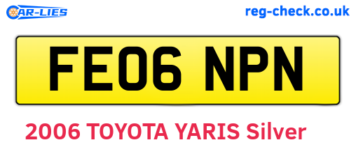 FE06NPN are the vehicle registration plates.