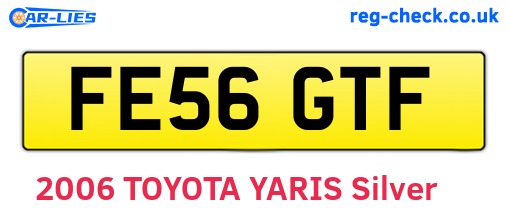 FE56GTF are the vehicle registration plates.