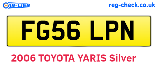 FG56LPN are the vehicle registration plates.