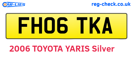 FH06TKA are the vehicle registration plates.