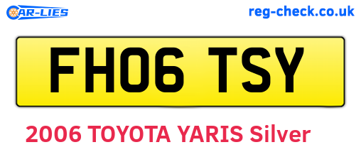FH06TSY are the vehicle registration plates.