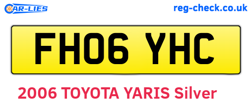 FH06YHC are the vehicle registration plates.