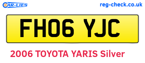 FH06YJC are the vehicle registration plates.
