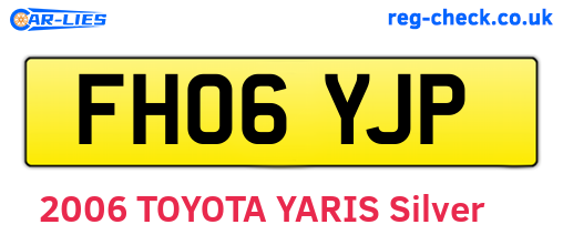 FH06YJP are the vehicle registration plates.