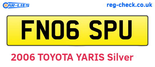 FN06SPU are the vehicle registration plates.